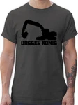 Shirtracer T-Shirt Bagger König Fahrzeuge Braun/Khaki/Lila