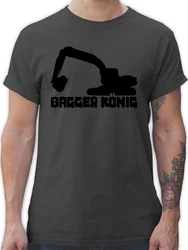 Shirtracer T-Shirt Bagger König Fahrzeuge Braun/Khaki/Lila
