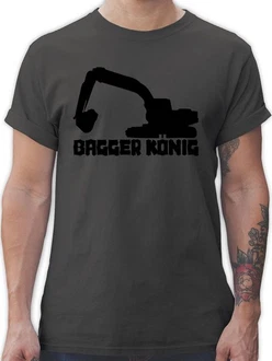 Shirtracer T-Shirt Bagger König Fahrzeuge Braun/Khaki/Lila Shirtracer T-Shirt Bagger König Fahrzeuge Braun/Khaki/Lila