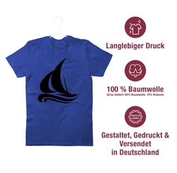Shirtracer T-Shirt Segelboot Wellen Boot & Schiff Deko Blau