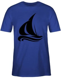 T-Shirt Segelboot Wellen Boot & Schiff Deko