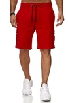 Reslad Sweatshorts Cargo Bermuda Jogginghose Rot Reslad Sweatshorts Cargo Bermuda Jogginghose Rot
