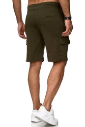 Reslad Sweatshorts Cargo Bermuda Jogginghose Khaki/Dunkelgrün