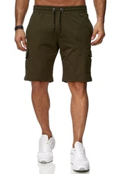 Reslad Sweatshorts Cargo Bermuda Jogginghose Khaki/Dunkelgrün