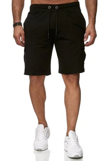 Reslad Sweatshorts Cargo Bermuda Jogginghose Khaki/Dunkelbraun/Dunkelgrün/Schwarz
