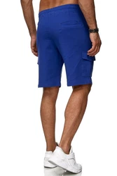 Reslad Sweatshorts Cargo Bermuda Jogginghose Blau/Dunkelblau