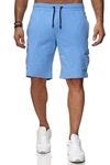 Reslad Sweatshorts Cargo Bermuda Jogginghose Hellblau/Blau Reslad Sweatshorts Cargo Bermuda Jogginghose Hellblau/Blau