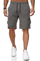 Reslad Sweatshorts Cargo Bermuda Jogginghose Dunkelgrau/Khaki/Grau/Hellgrau