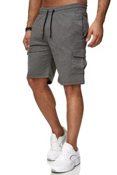 Reslad Sweatshorts Cargo Bermuda Jogginghose Dunkelgrau/Khaki/Grau/Hellgrau