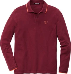 Chiemsee Langarm-Poloshirt Dunkelrot/Bordeaux/Rot