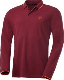 Langarm-Poloshirt aus formstabilem Baumwoll-Piqu