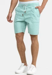 Indicode Chino Shorts Stoufville Grün/Türkis/Blau