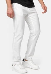 Indicode Haverfield Stoffhose Weiß/Creme/Rosa
