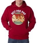 Youth Designz Kapuzenpullover Best Dog Dad Herren Hoodie Dunkelrot/Rot/Braun