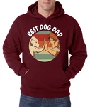 Youth Designz Kapuzenpullover Best Dog Dad Herren Hoodie Dunkelrot/Braun/Rot/Beige