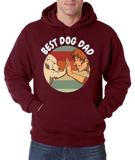 Youth Designz Kapuzenpullover Best Dog Dad Herren Hoodie Dunkelrot/Braun/Rot/Beige Youth Designz Kapuzenpullover Best Dog Dad Herren Hoodie Dunkelrot/Braun/Rot/Beige