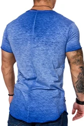 REPUBLIX T-Shirt AVA Herren V-Ausschnitt Shirt Hellblau/Blau