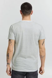 Indicode T-Shirt IDLupko Grau/Mintgrün/Hellgrau/Khaki