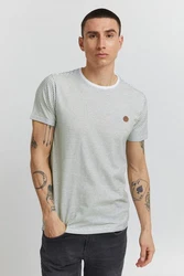 Indicode T-Shirt IDLupko Grau/Mintgrün/Hellgrau/Khaki