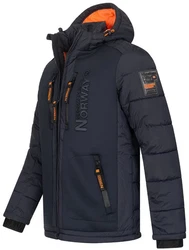 Geographical Norway Steppjacke Parka Kapuzenjacke Outdoorjacke Dunkelblau
