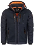 Geographical Norway Steppjacke Parka Kapuzenjacke Outdoorjacke Dunkelblau