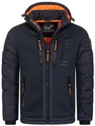 Geographical Norway Steppjacke Parka Kapuzenjacke Outdoorjacke Dunkelblau