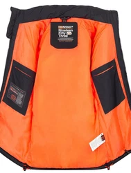 Geographical Norway Steppjacke Parka Kapuzenjacke Outdoorjacke Schwarz/Grau/Orange/Dunkelgrau
