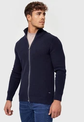 Indicode Strickjacke Dodson Dunkelblau/Hellblau/Blau