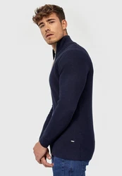 Indicode Strickjacke Dodson Dunkelblau/Hellblau/Blau
