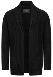Indicode Strickjacke Anaheim Schwarz/Braun/Gelb/Rot
