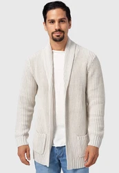 Indicode Strickjacke Anaheim Weiß/Beige/Creme/Braun/Khaki/Grau