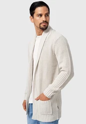 Indicode Strickjacke Anaheim Weiß/Beige/Creme/Braun/Khaki/Grau