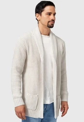 Indicode Strickjacke Anaheim Weiß/Beige/Creme/Braun/Khaki/Grau