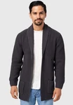 Indicode Strickjacke Anaheim Dunkelgrau/Hellgrau/Grau