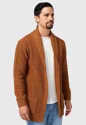 Indicode Strickjacke Anaheim Beige/Braun/Orange/Khaki