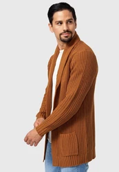 Indicode Strickjacke Anaheim Beige/Braun/Orange/Khaki