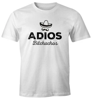 MoonWorks Print-Shirt Herren T-Shirt Spruch Adios Bitchachos Rot/Neonfarben/Blau/Grün/Creme MoonWorks Print-Shirt Herren T-Shirt Spruch Adios Bitchachos Rot/Neonfarben/Blau/Grün/Creme