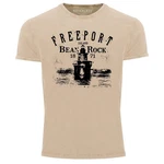 Neverless Print-Shirt Herren Retro Freeport Island Beige