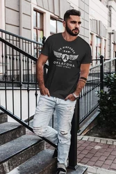 Neverless Print-Shirt Herren T-Shirt Print US Airforce Oklahoma Aviator Vintage-Shirt Blau/Dunkelblau/Schwarz