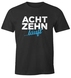 Print-Shirt Herren T-Shirt Geschenk zum 18. Geburtstag fr Mnner Jungs Aufdruck achtzehn luft mit Print