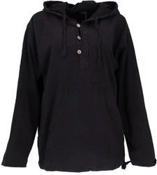 Guru-Shop Sweater Ethno Sweatshirt Hippie Goa schwarz