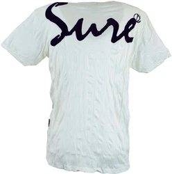 Guru-Shop T-Shirt Sure Herren T-Shirt Happy Buddha weiß