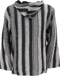 Guru-Shop Sweater Goa Kapuzenshirt Baja Hoodie Creme/Beige/Schwarz/Braun/Grau