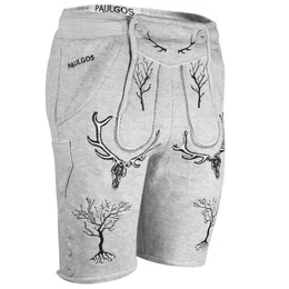 Trachtenhose Herren Jogginghose Design Lederhose Kurz Sweathose Bermuda Shorts JOK6