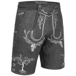 Trachtenhose Herren Jogginghose Design Lederhose Kurz Sweathose Bermuda Shorts JOK6