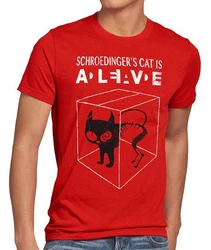 style3 T-Shirt Schroedinger's Katze Rot/Dunkelrot/Braun