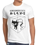 style3 T-Shirt Schroedinger's Katze Silber/Braun