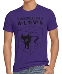 style3 T-Shirt Schroedinger's Katze Lila/Dunkelblau