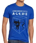 style3 T-Shirt Schroedinger's Katze Hellblau/Braun/Blau