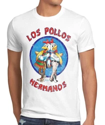 style3 T-Shirt Los Pollos Breaking Hermanos Heisenberg Walter Bad White Chicken weiß